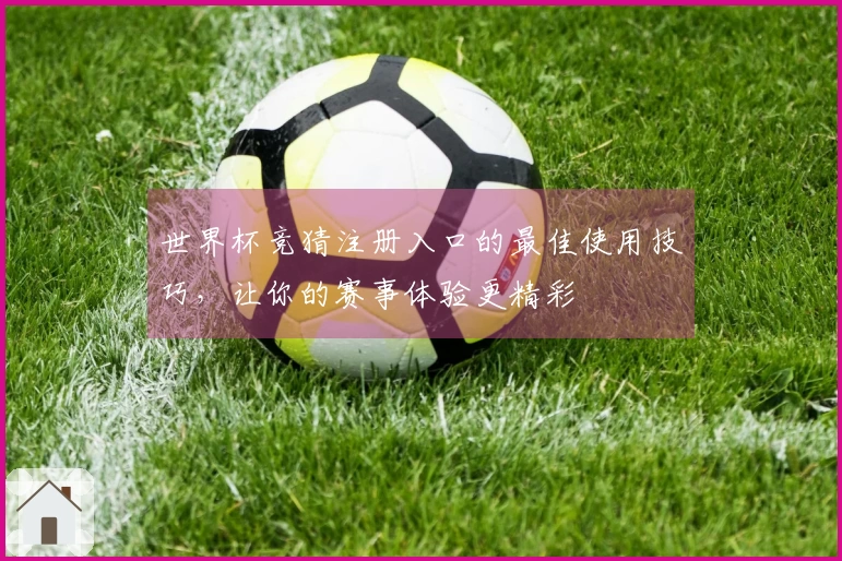 世界杯竞猜注册入口的最佳使用技巧，让你的赛事体验更精彩