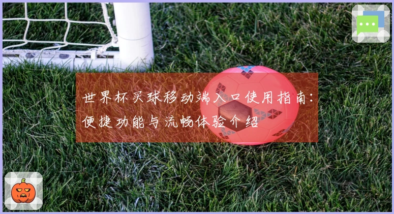 世界杯买球移动端入口使用指南：便捷功能与流畅体验介绍