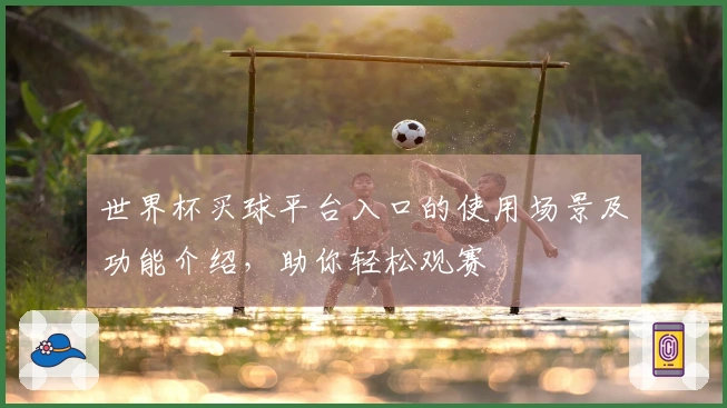世界杯买球平台入口的使用场景及功能介绍，助你轻松观赛